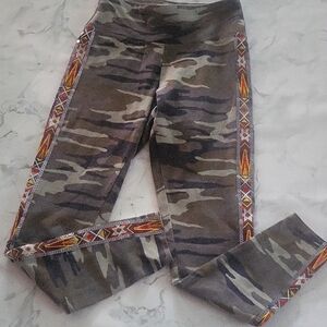express Aztec embroidered camo leggings